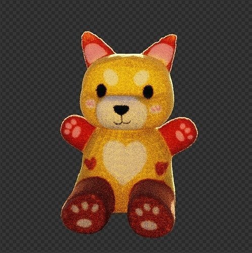 Red Panda Plush Low-poly 3D model