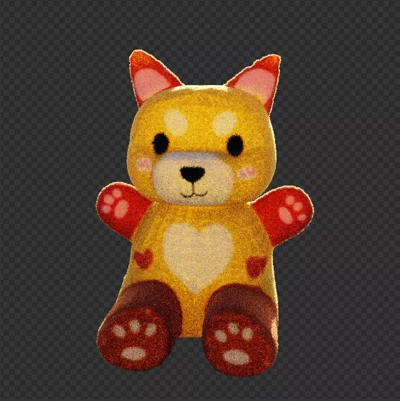 Red Panda Plush Low-poly 3D model