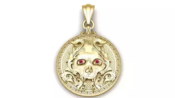HARROR SKULL FACE PENDANT 3D PRINTABLE MODEL
