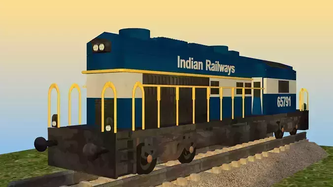 Indian Diesel Locomotive 3D Model