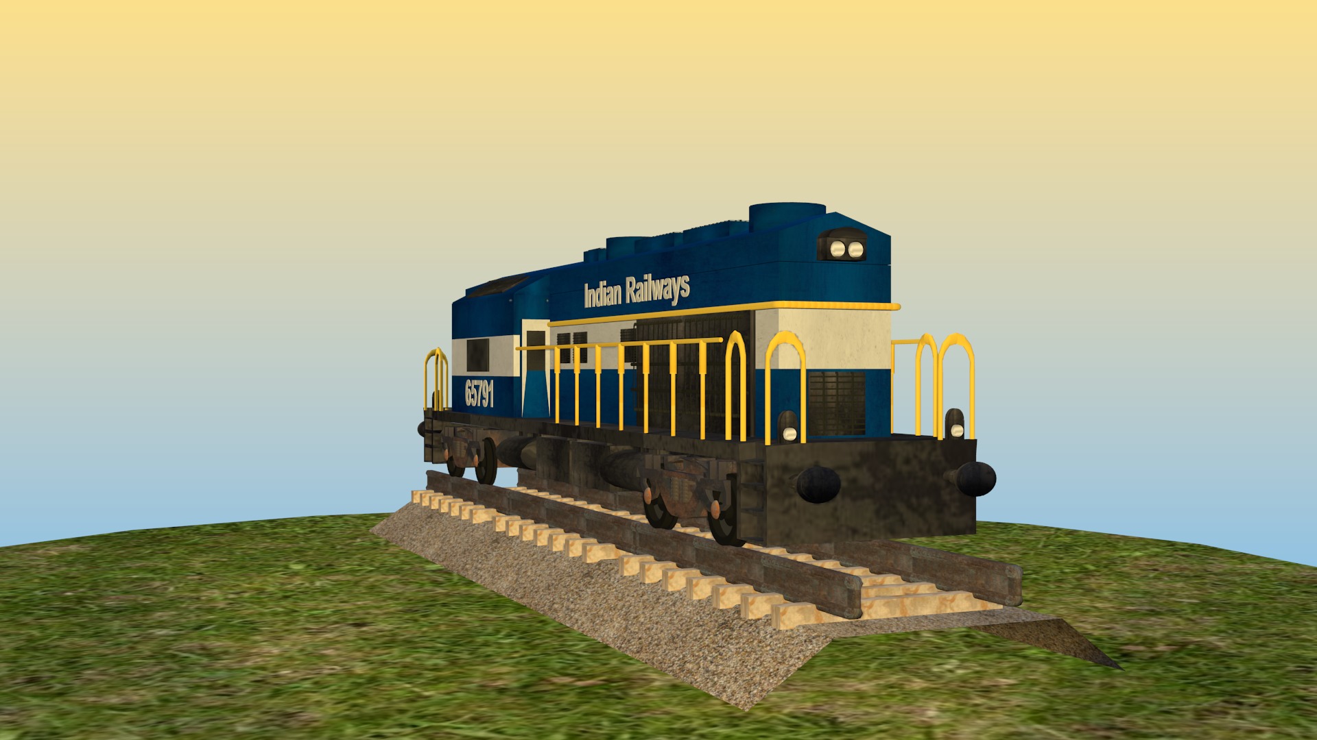 Indian Diesel Locomotive 3D Model 3D model_6