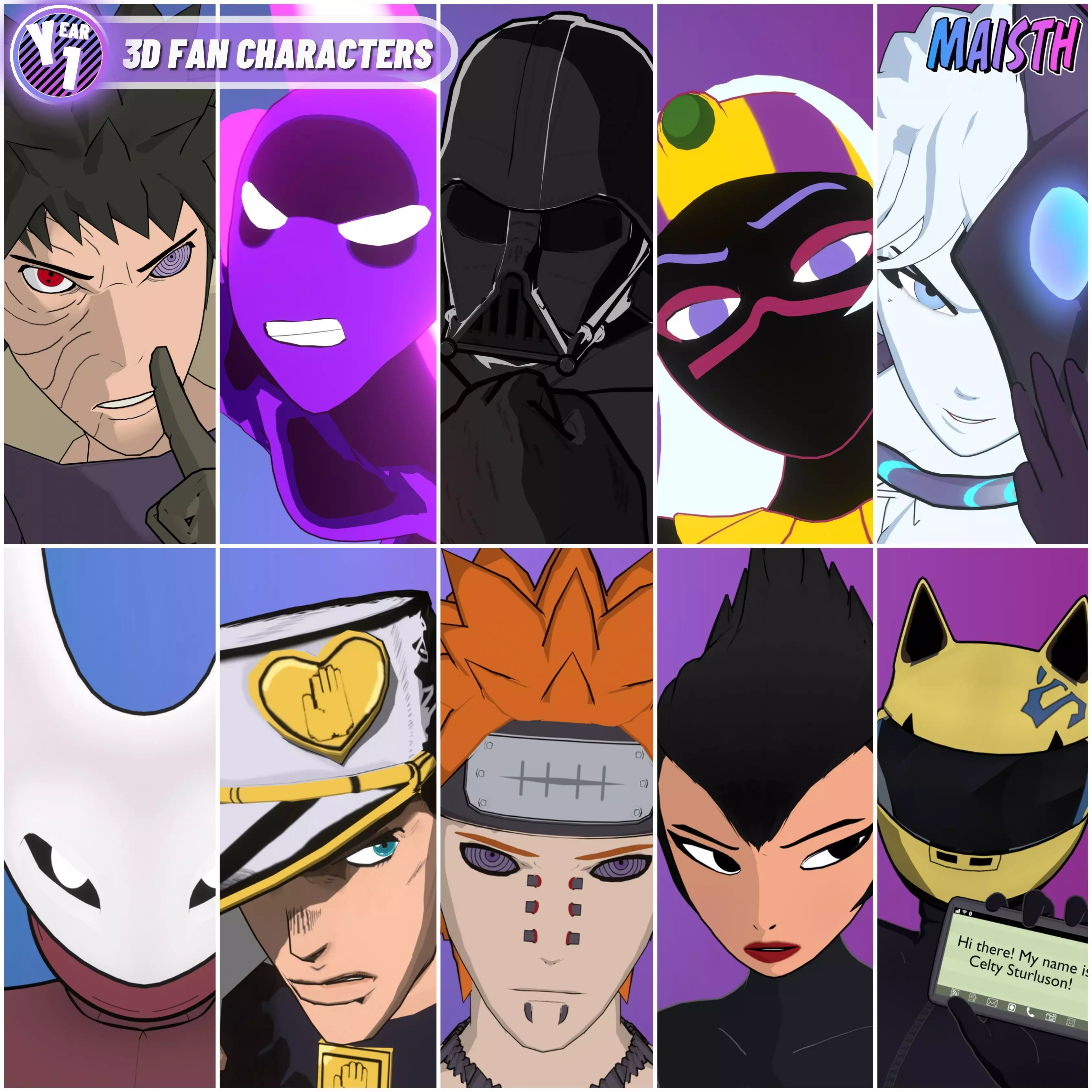 3D Fan Characters Year 1 3D Model Collection_0