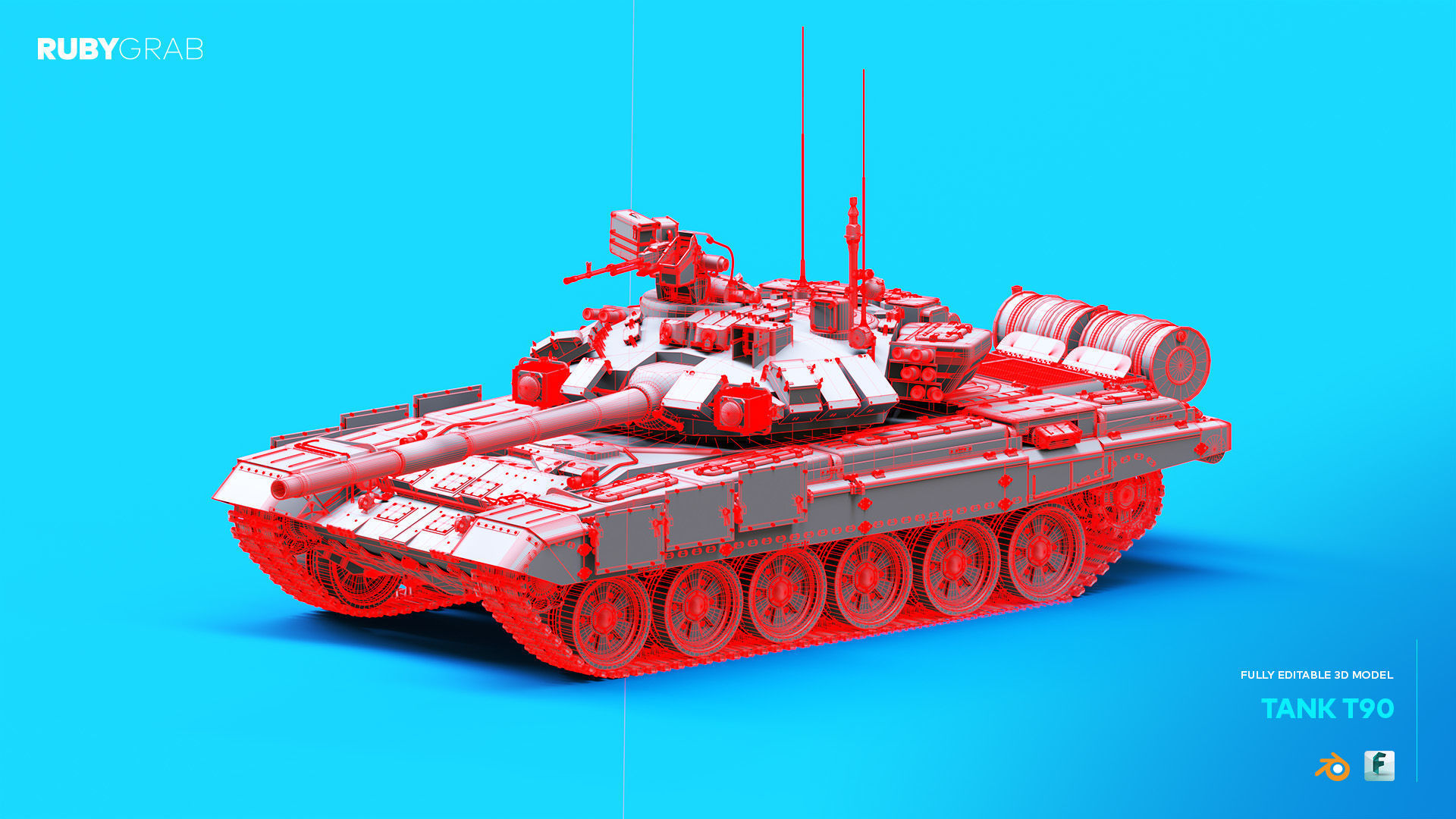 Tank T90 3D model_3