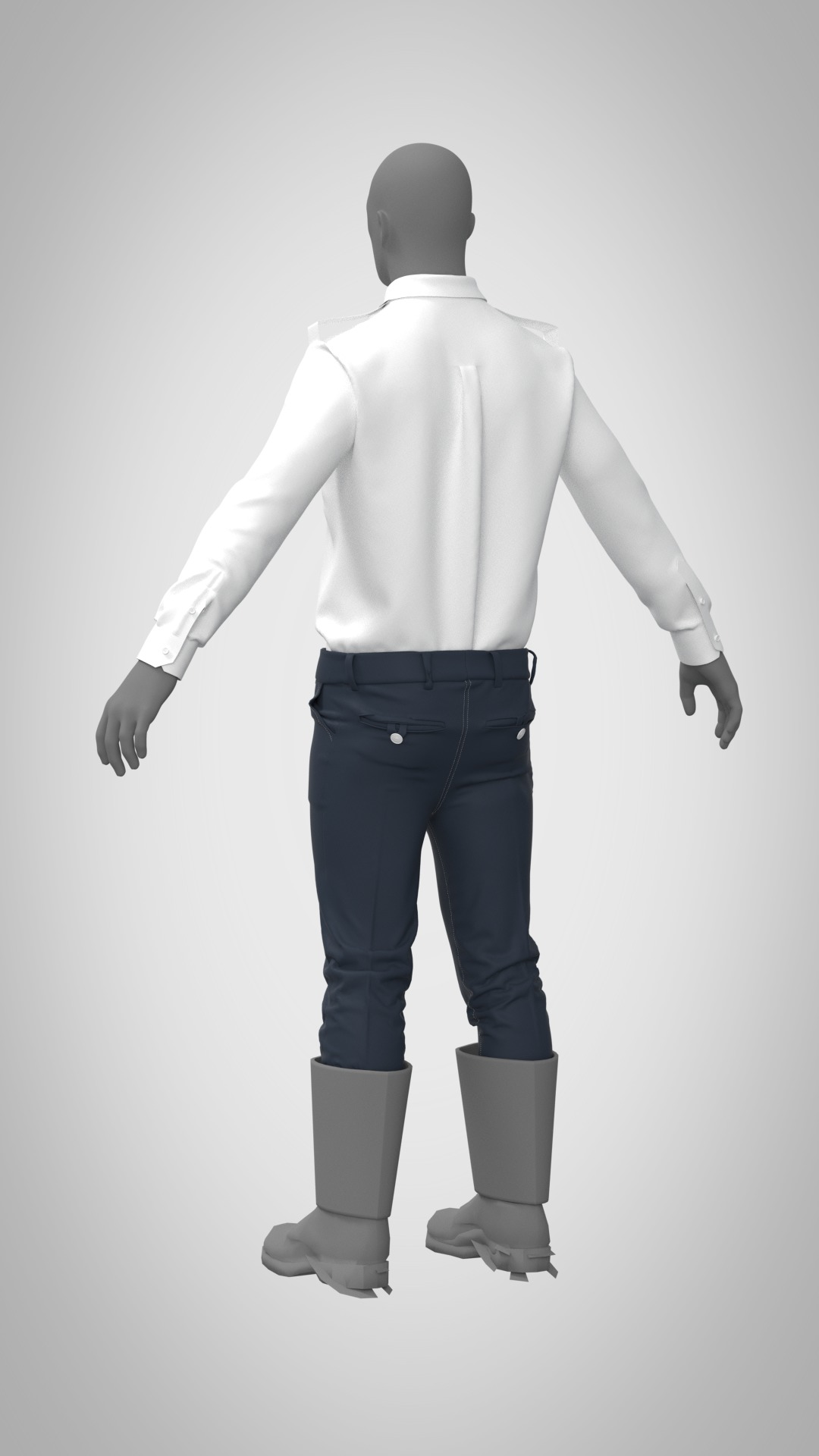 Malaysian Police Uniform  High-Detail Outfit with Accessories Low-poly 3D model_35