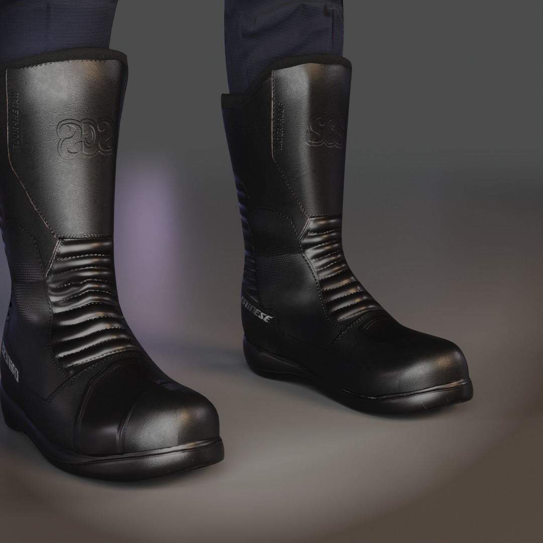 Malaysian Police Uniform  High-Detail Outfit with Accessories Low-poly 3D model_8