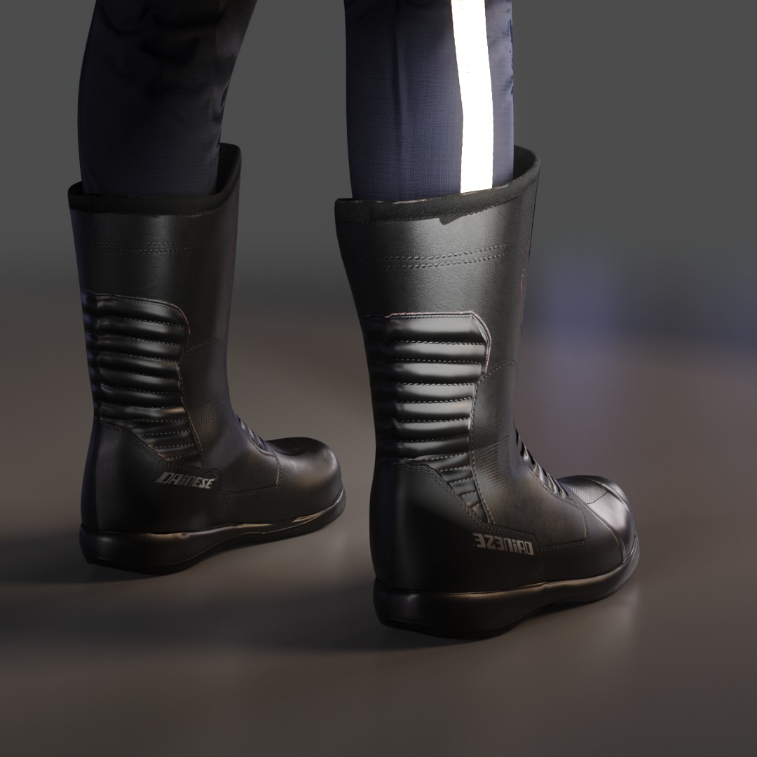 Malaysian Police Uniform  High-Detail Outfit with Accessories Low-poly 3D model_27