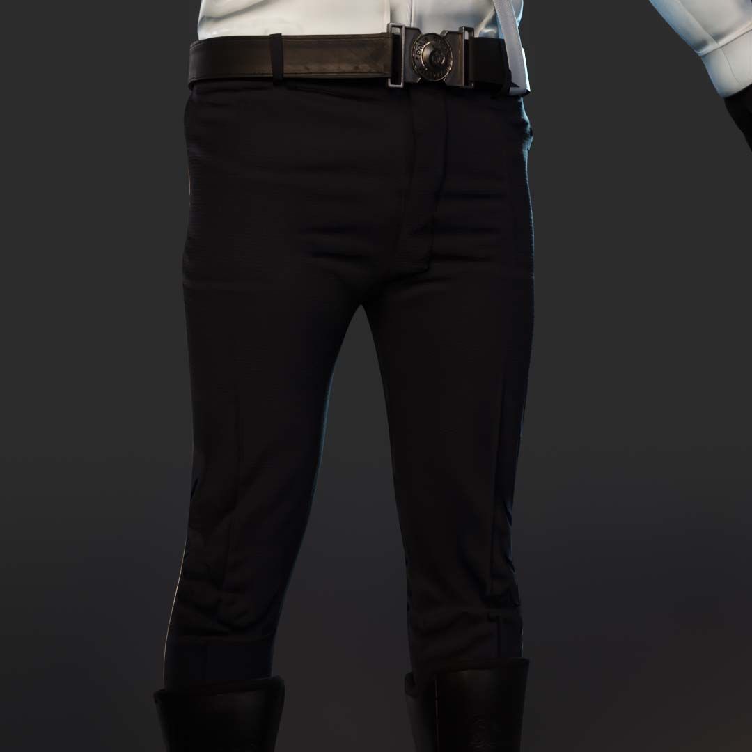 Malaysian Police Uniform  High-Detail Outfit with Accessories Low-poly 3D model_19