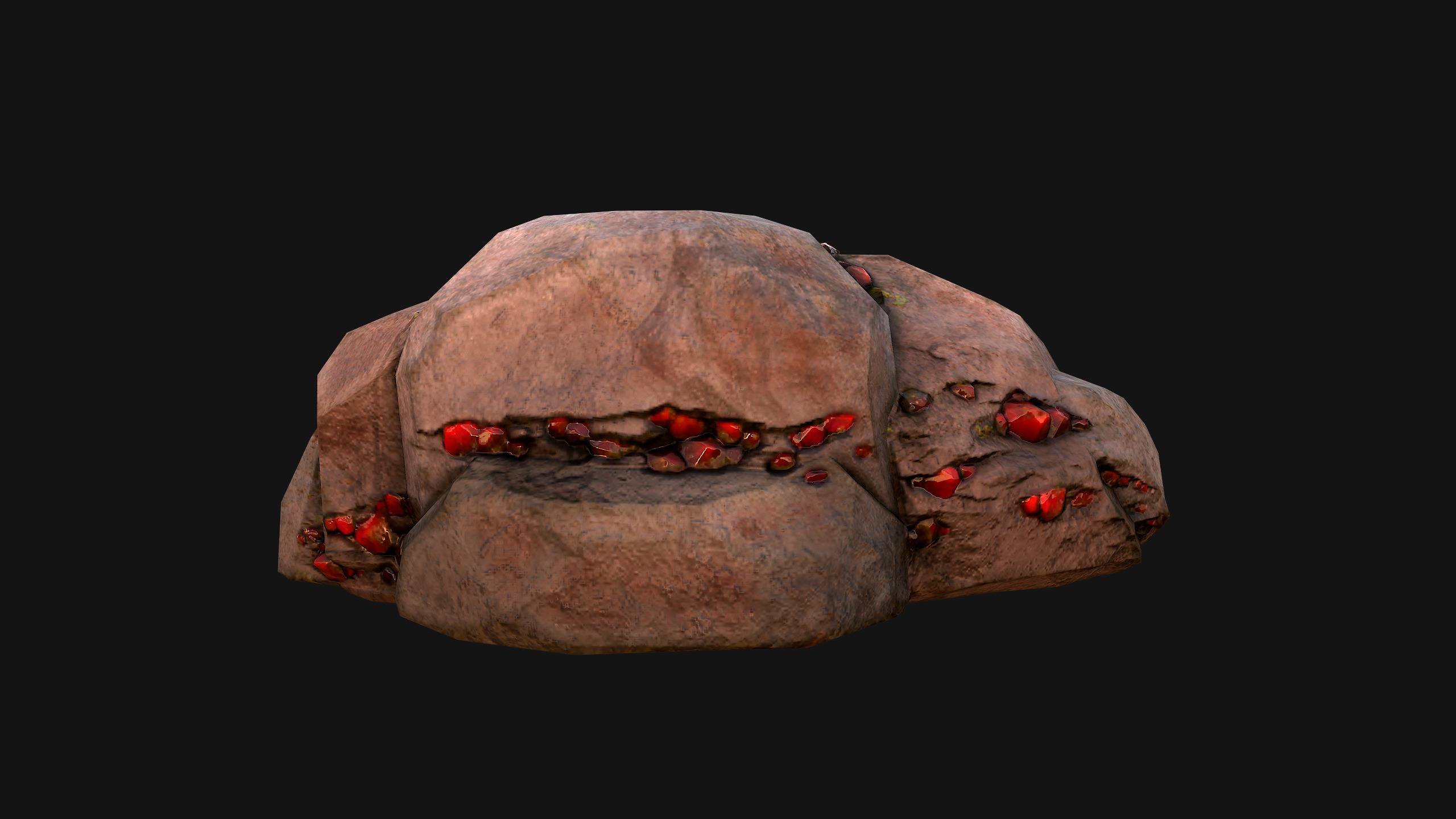 Gems Minerals Gemstone Mine Resource Pack Low-poly 3D model_35