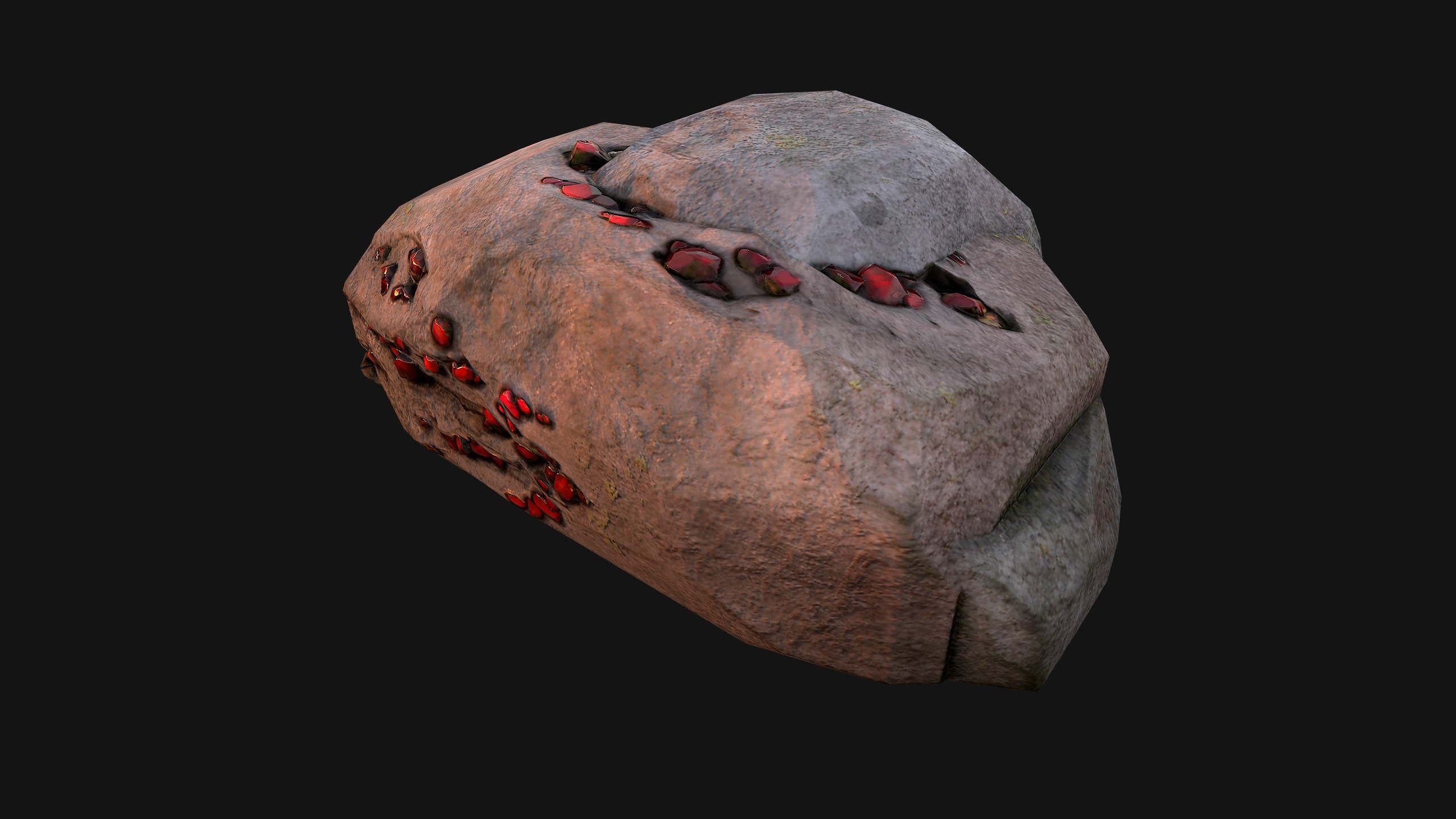 Gems Minerals Gemstone Mine Resource Pack Low-poly 3D model_37