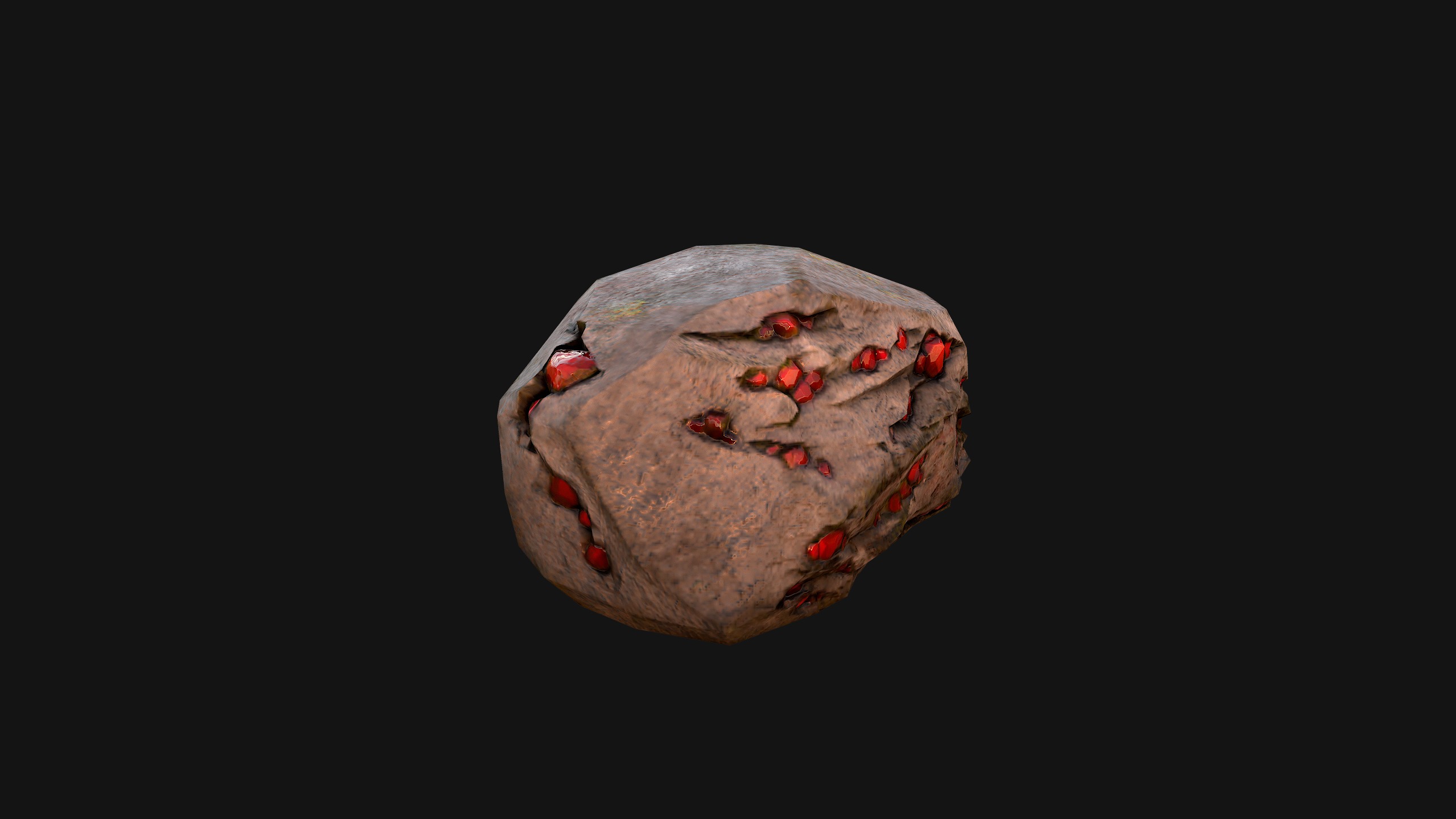 Gems Minerals Gemstone Mine Resource Pack Low-poly 3D model_41