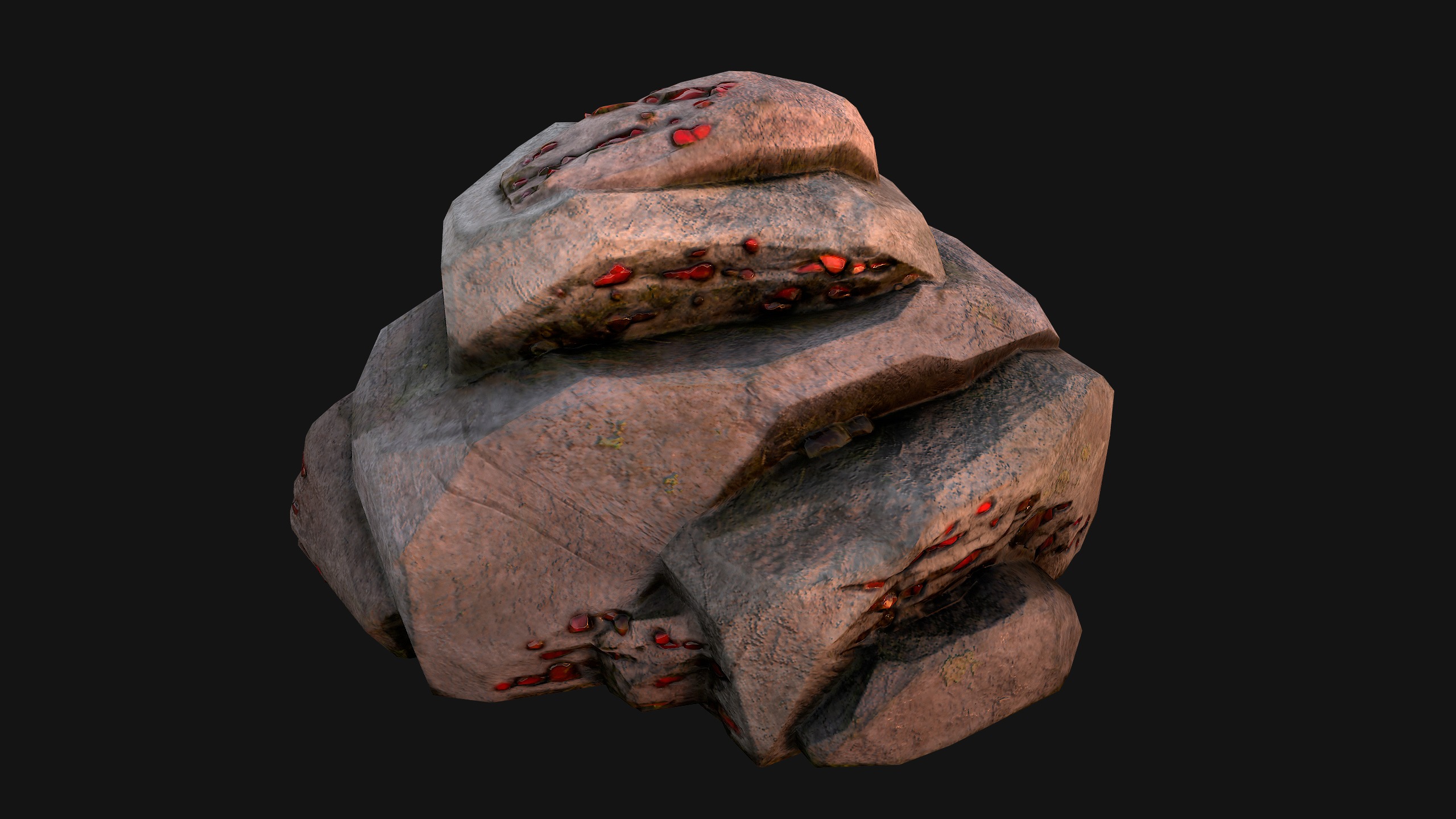 Gems Minerals Gemstone Mine Resource Pack Low-poly 3D model_30