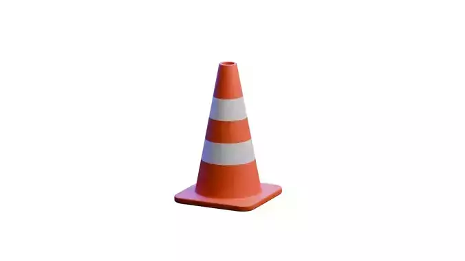 3D cone Low Poly