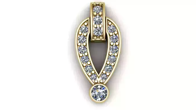 DIAMOND-PRECIOUS-GOLD-PENDANT 3D PRINTABLE-MODEL