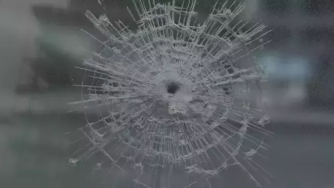 Bullet Hole on Glass 4k PBR Texture