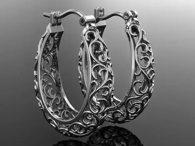 two tone earrings 4909