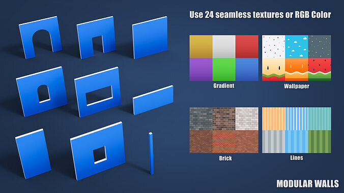 Cute Furniture Low-poly 3D model 5