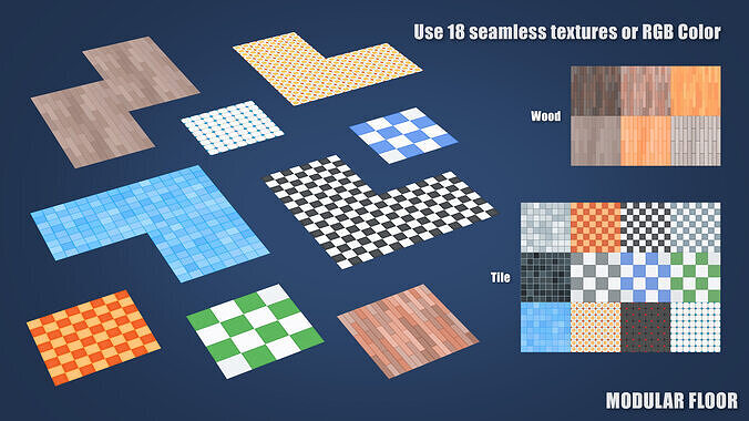 Cute Furniture Low-poly 3D model 6