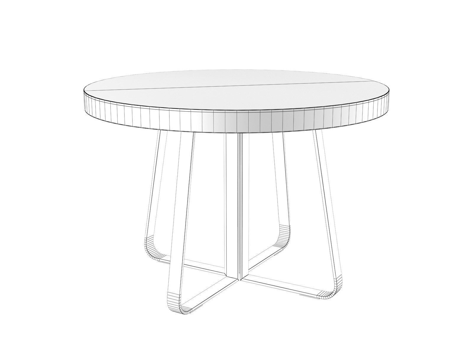 Ava 110 Dining Table 3D model_3