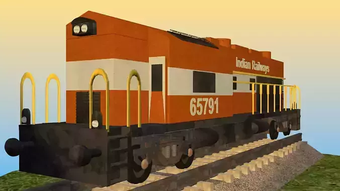 Indian Diesel Locomotive 3D Model V2