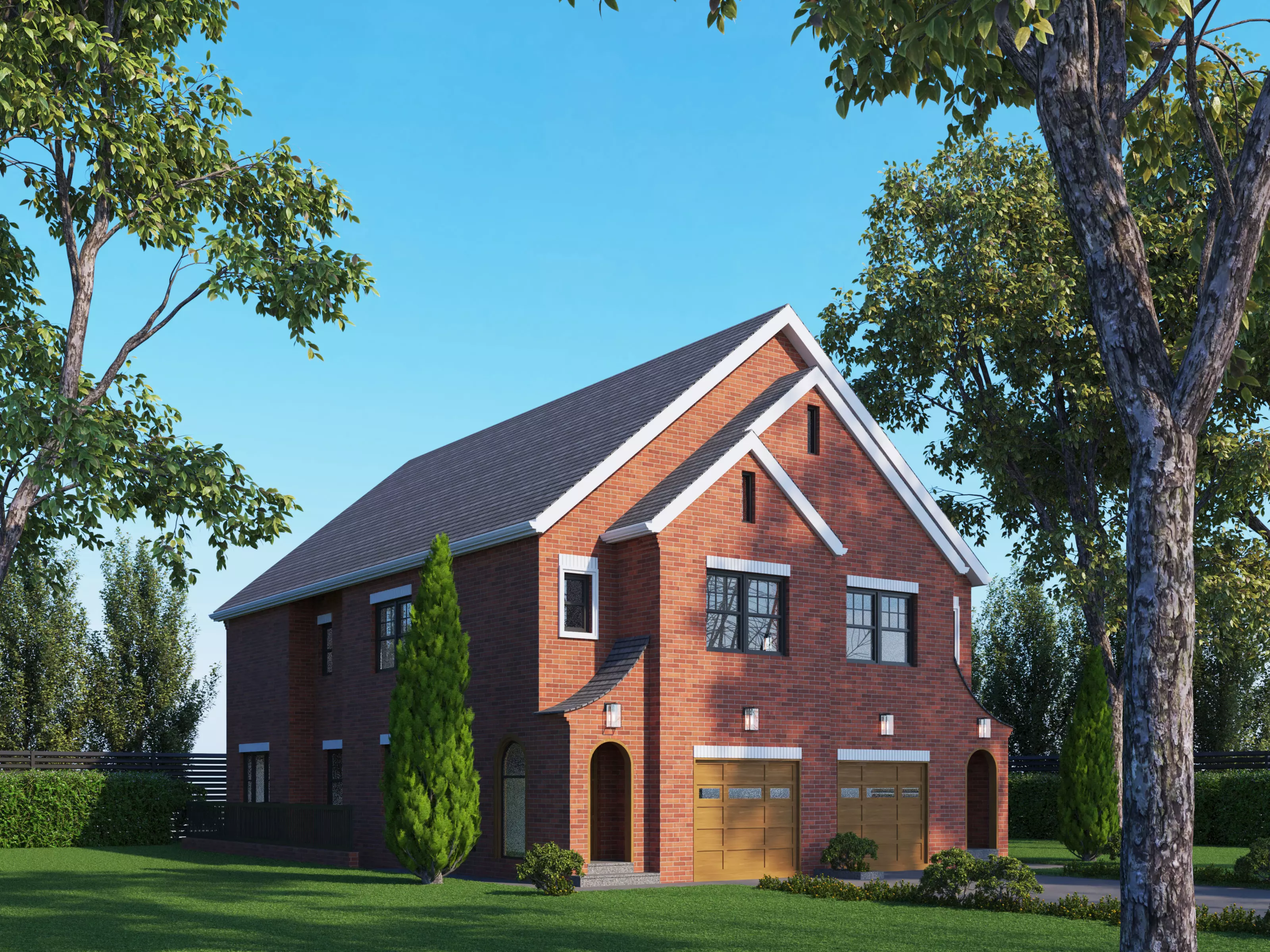 Brick House 3D model