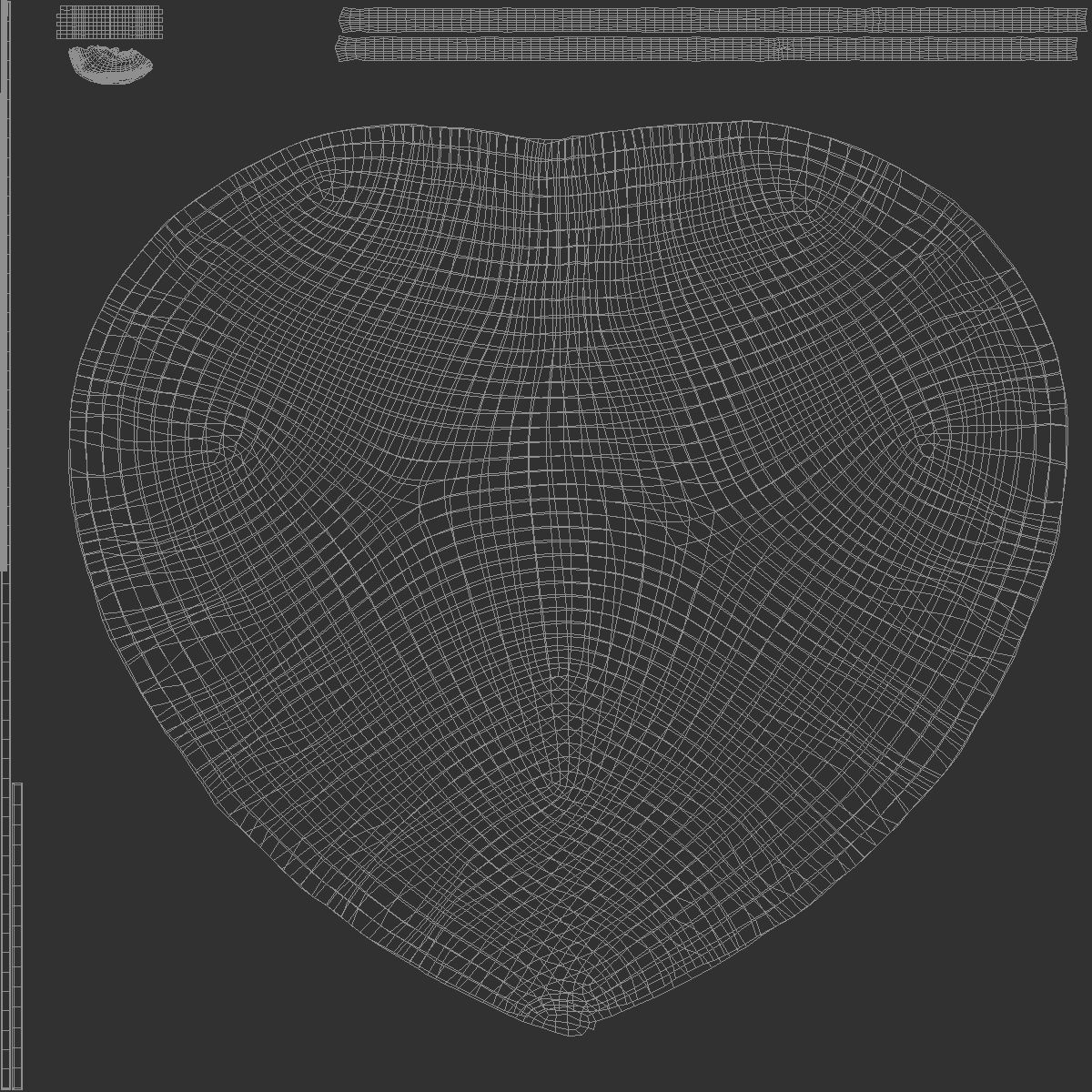 Gold Heart Balloon Bouquet - helium foil balls bunch 3D model_5