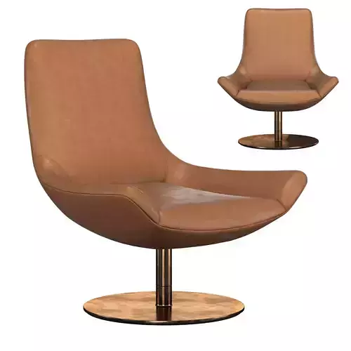 Lario Leather Swivel Chair 3D model