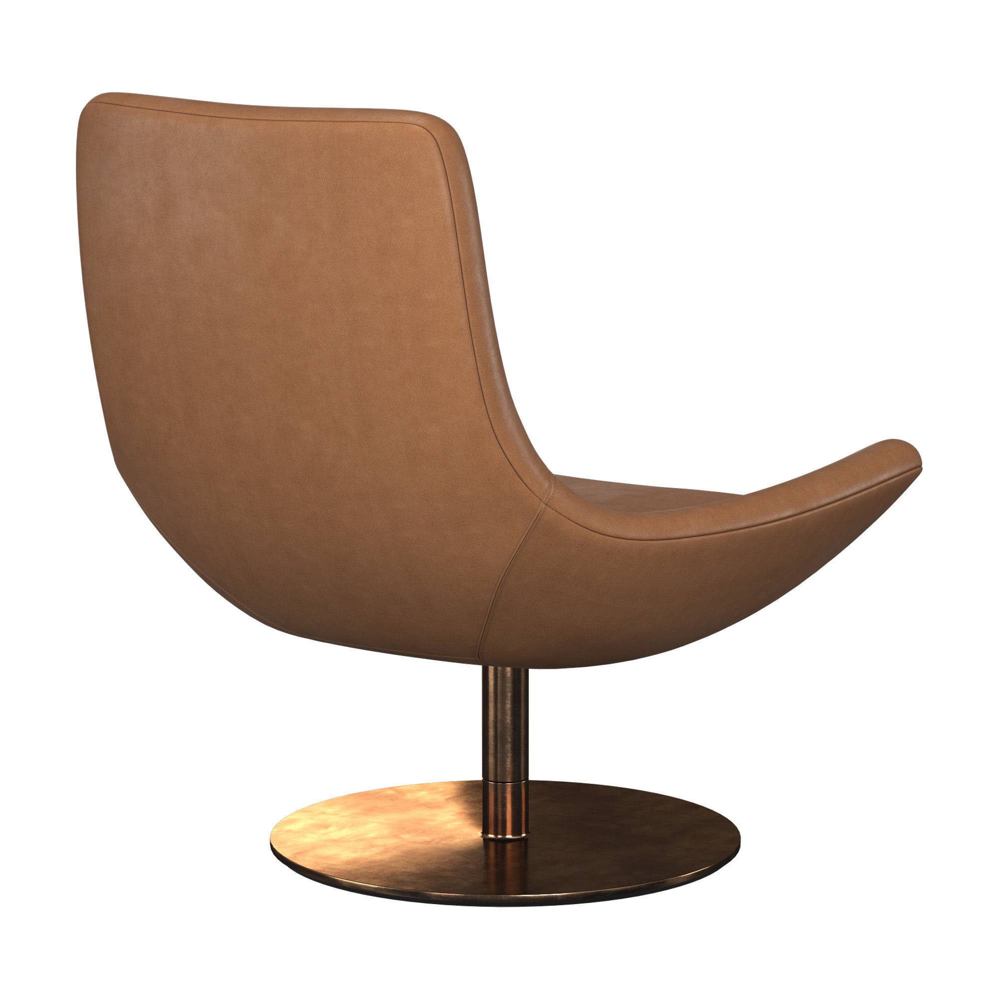 Lario Leather Swivel Chair 3D model_5