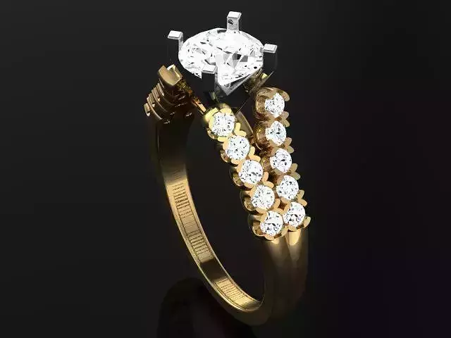Ring with round diamond and vct shank 4901