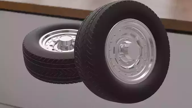 3D Printable Rim and Tire Model