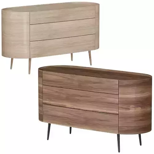 Oval chest of drawers