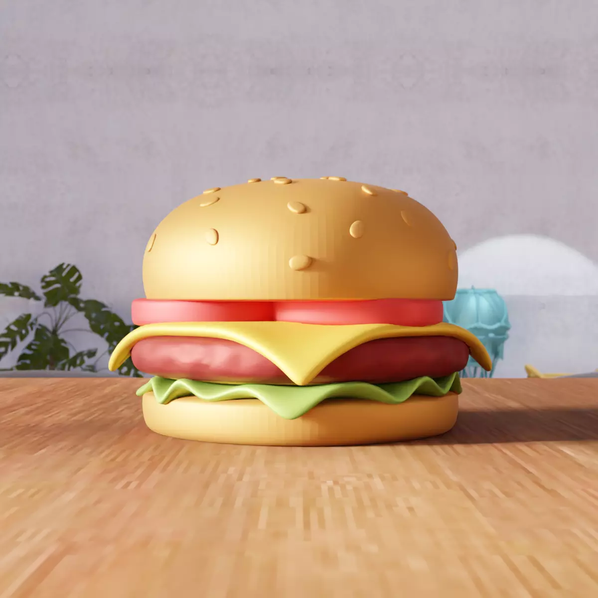 Fake Hamburger - 388 3D print model_3