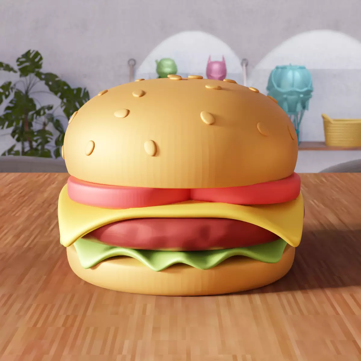Fake Hamburger - 388 3D print model_7