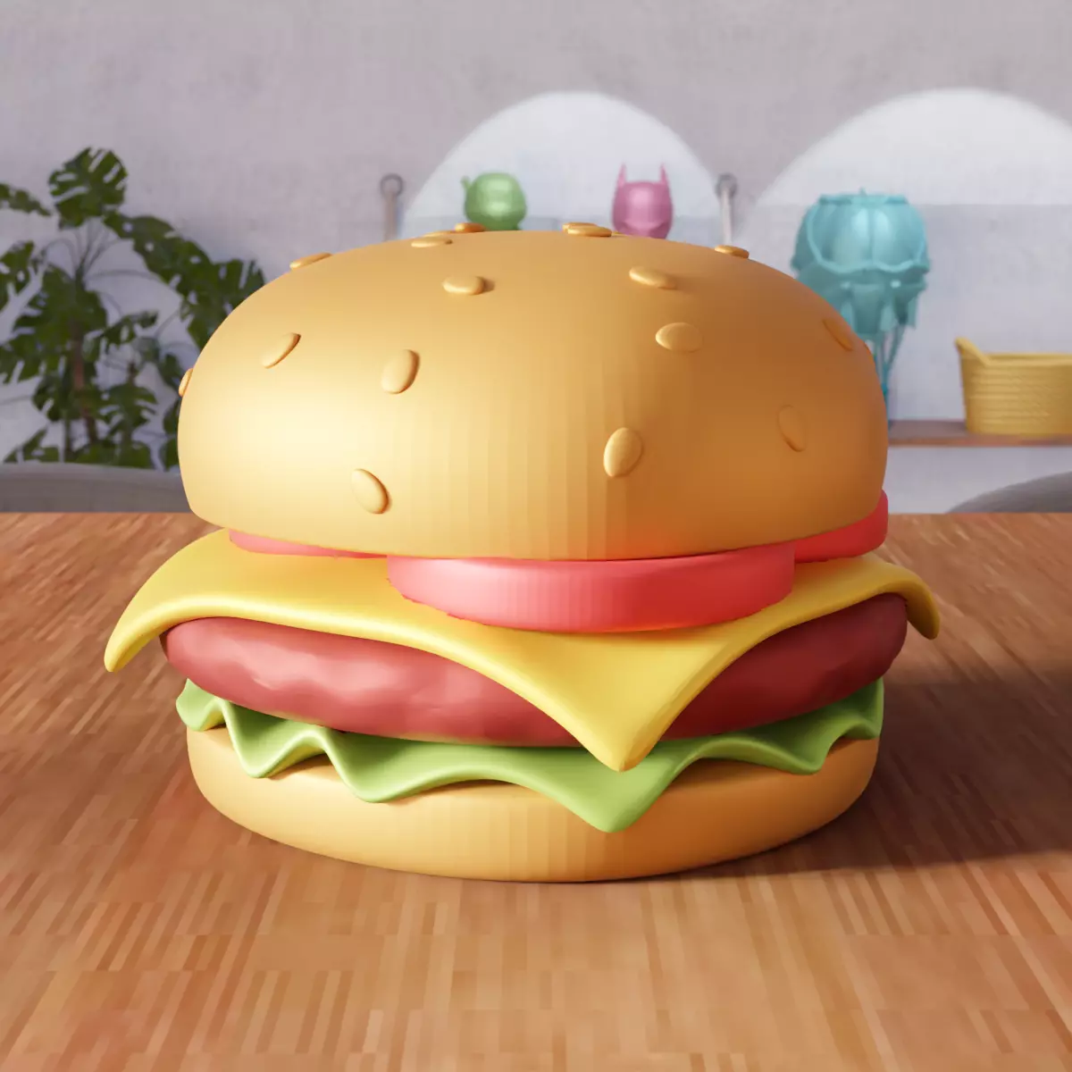 Fake Hamburger - 388 3D print model_0