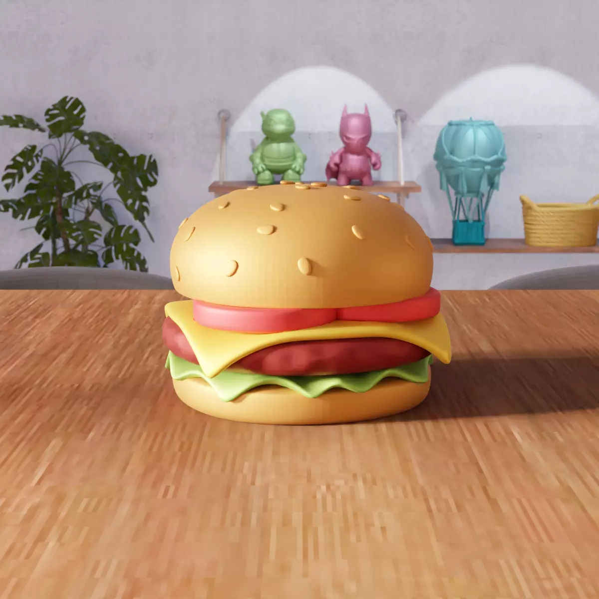 Fake Hamburger - 388 3D print model_6