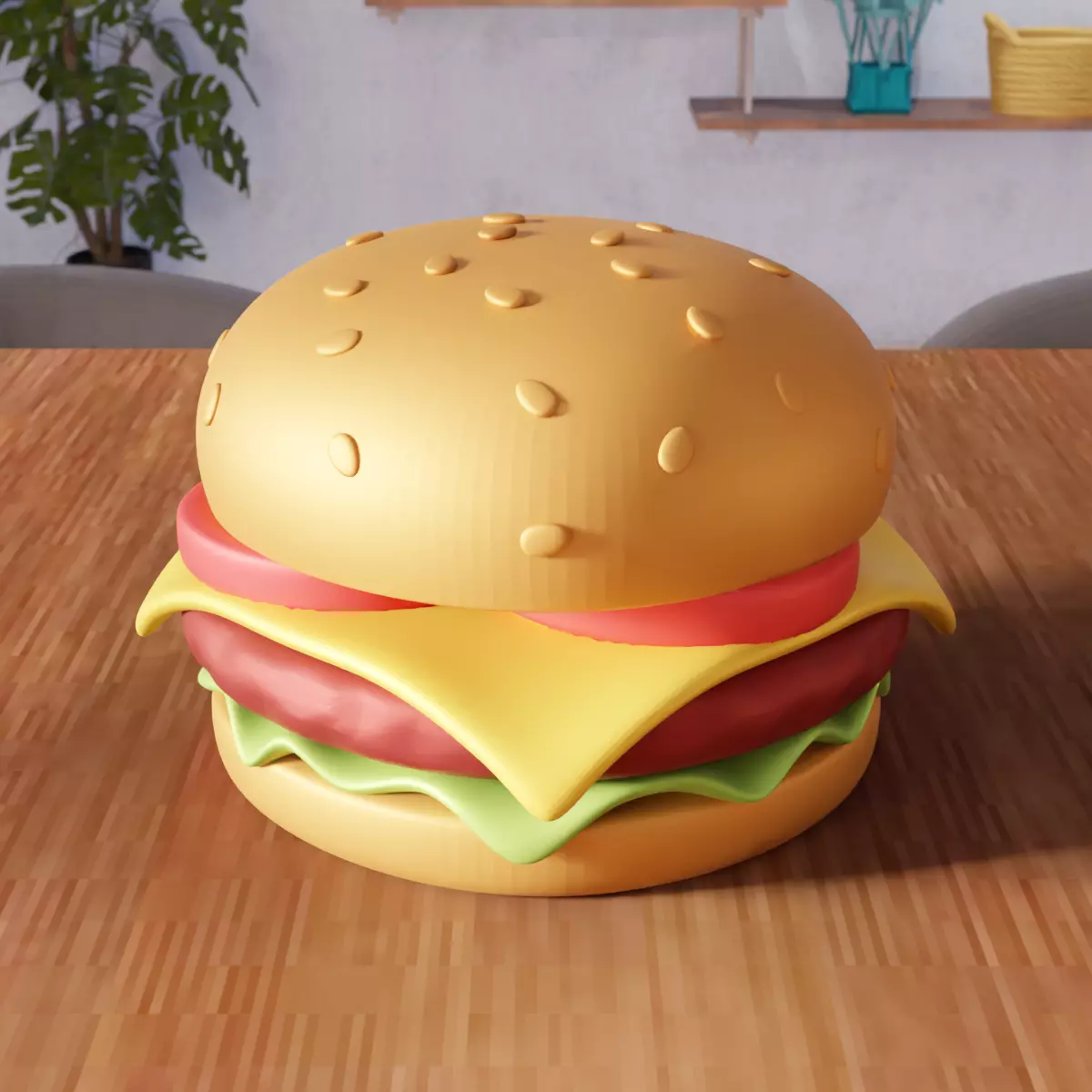 Fake Hamburger - 388 3D print model_2