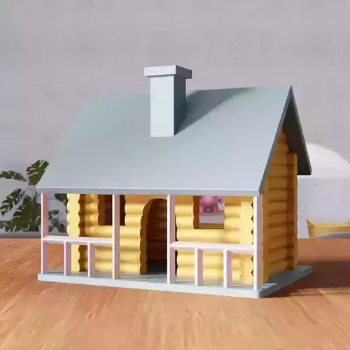 Wooden House Decor - 387 3D print model