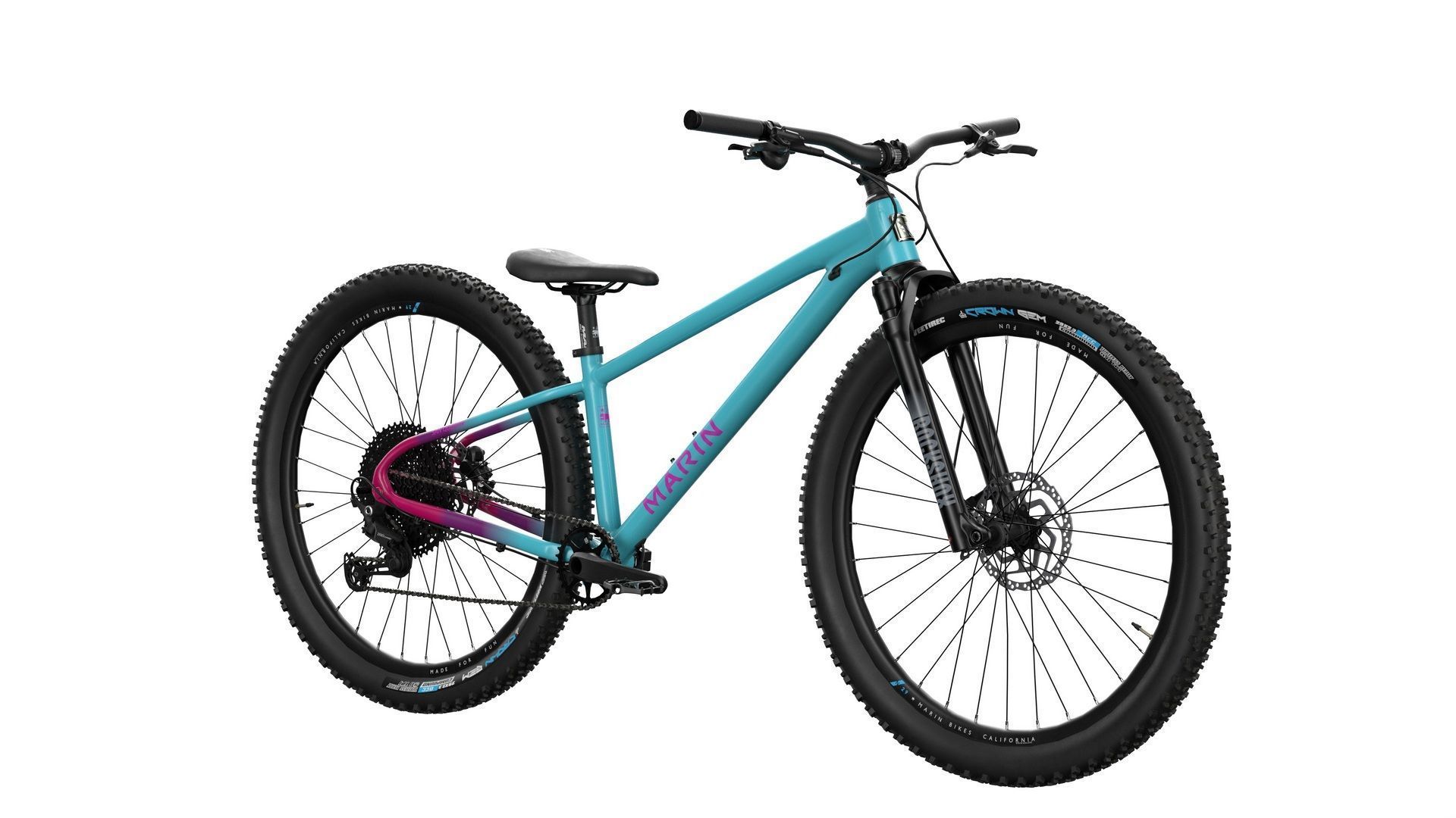 MTB hardtail BluePurple Low-poly 3D model_1