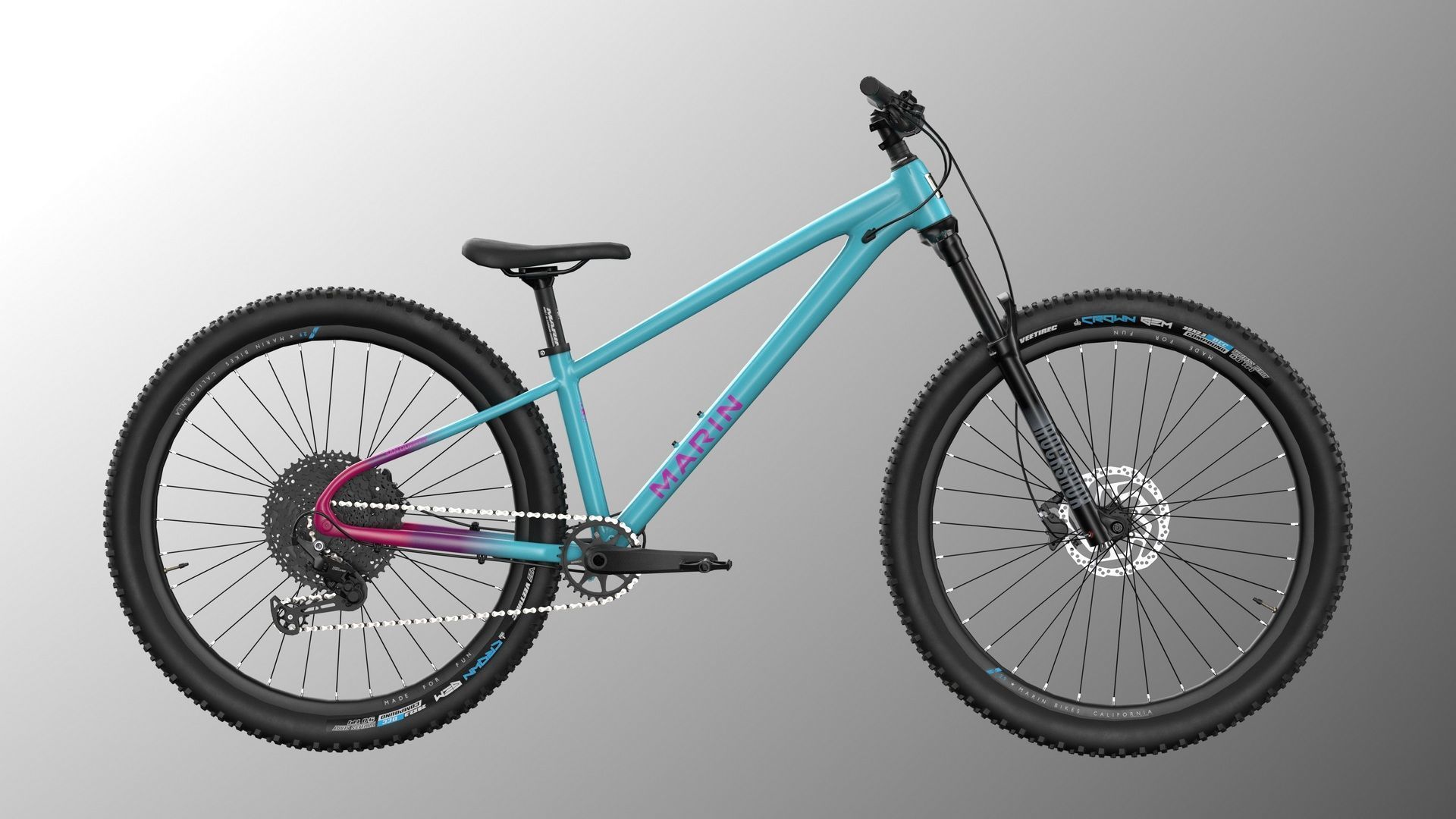 MTB hardtail BluePurple Low-poly 3D model_3