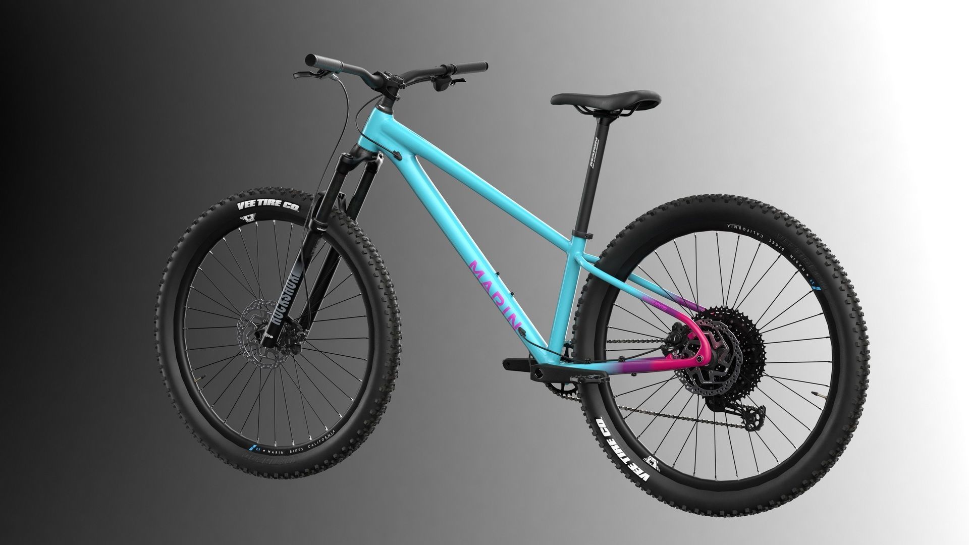 MTB hardtail BluePurple Low-poly 3D model_7