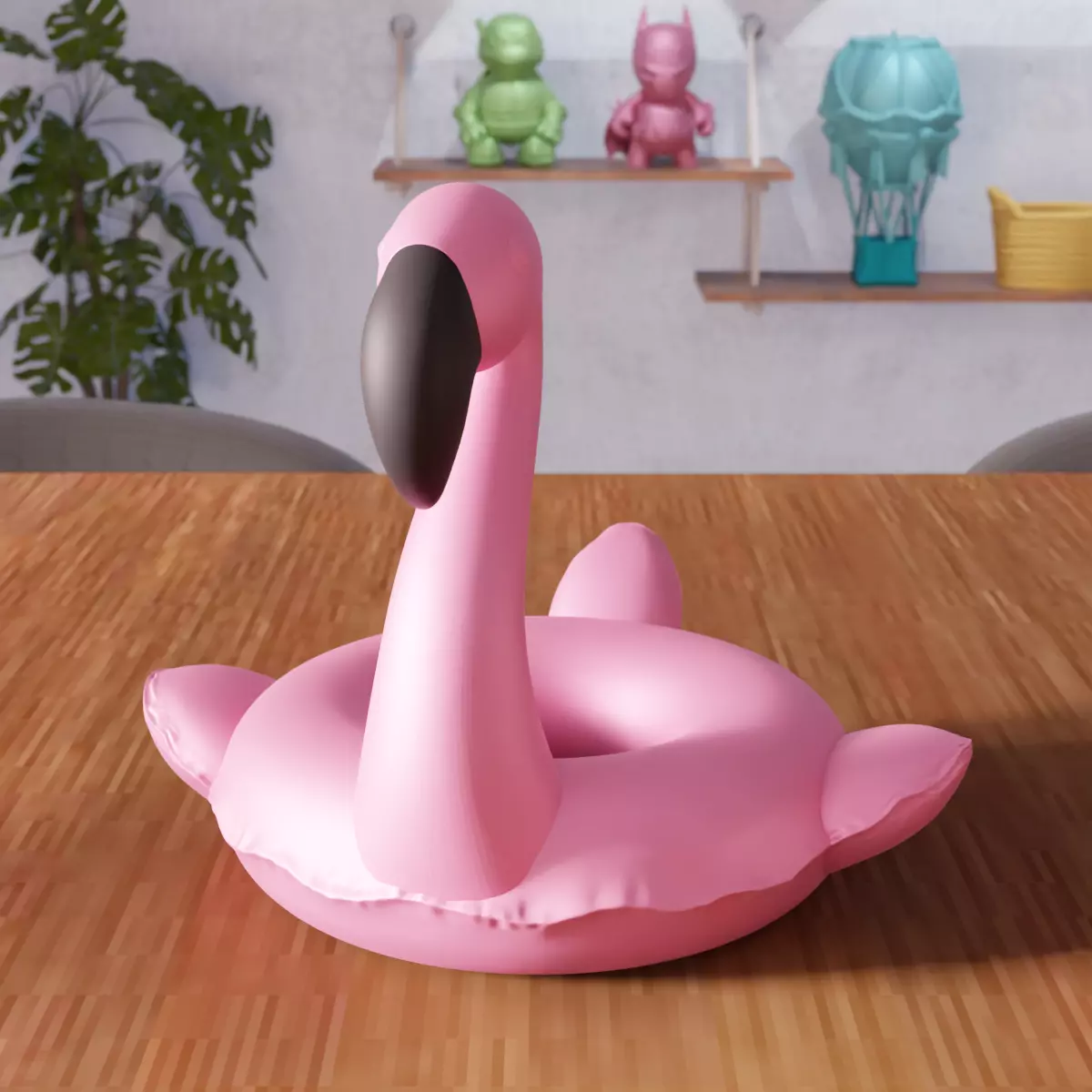 Inflatable Flamingo Sea Bed - 386 3D print model_6