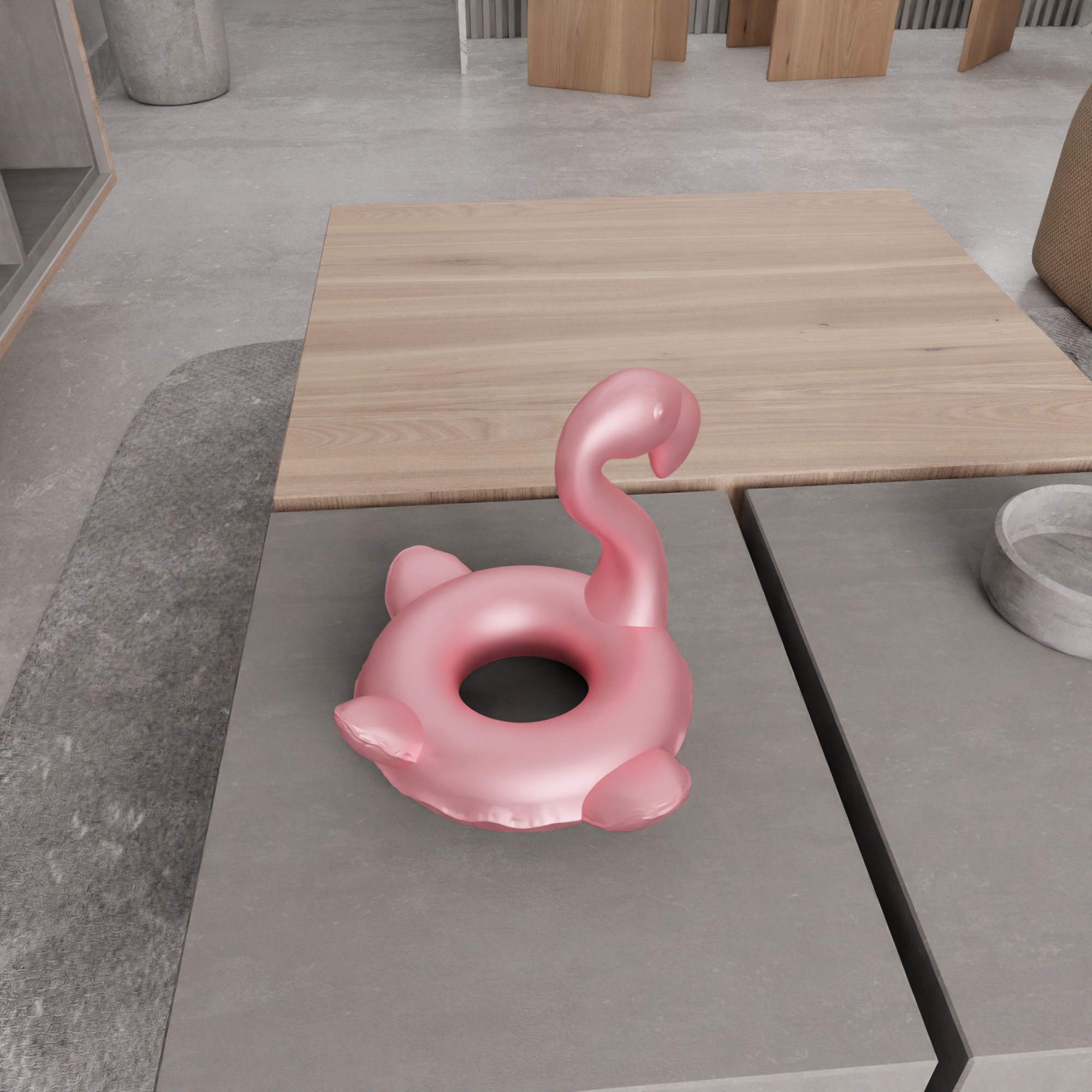 Inflatable Flamingo Sea Bed - 386 3D print model_11