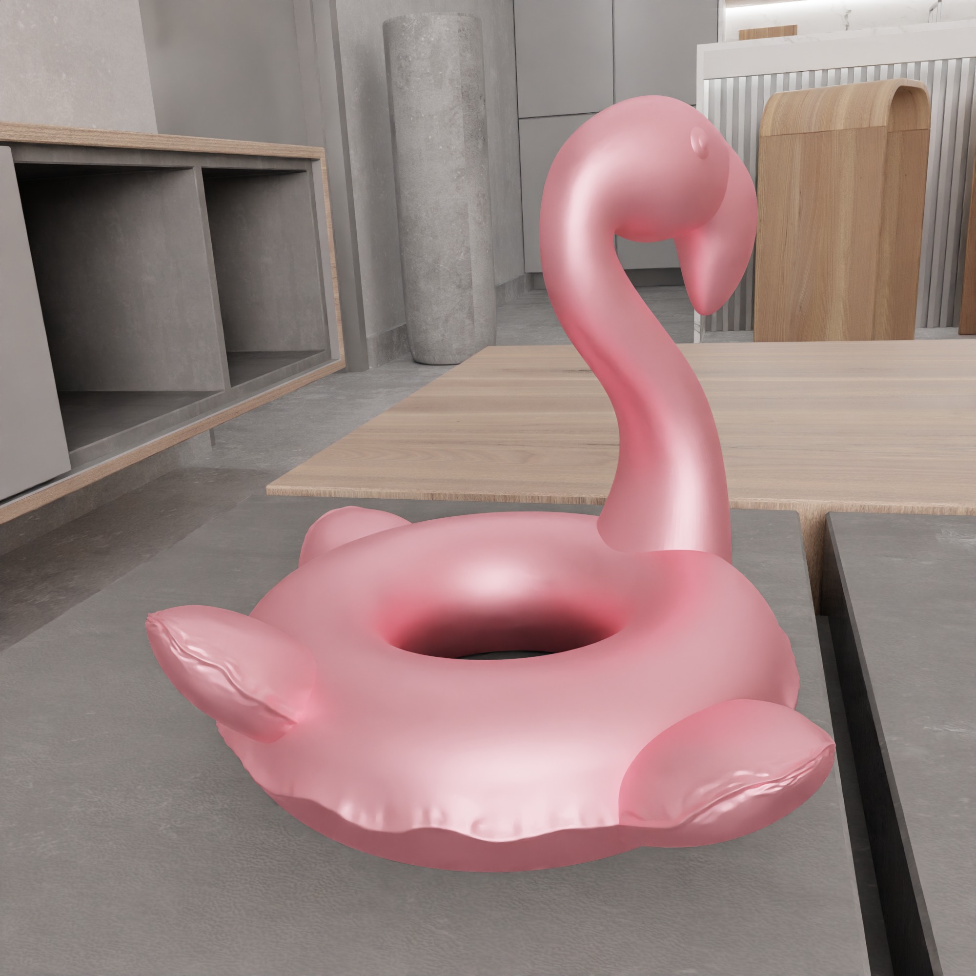 Inflatable Flamingo Sea Bed - 386 3D print model_10