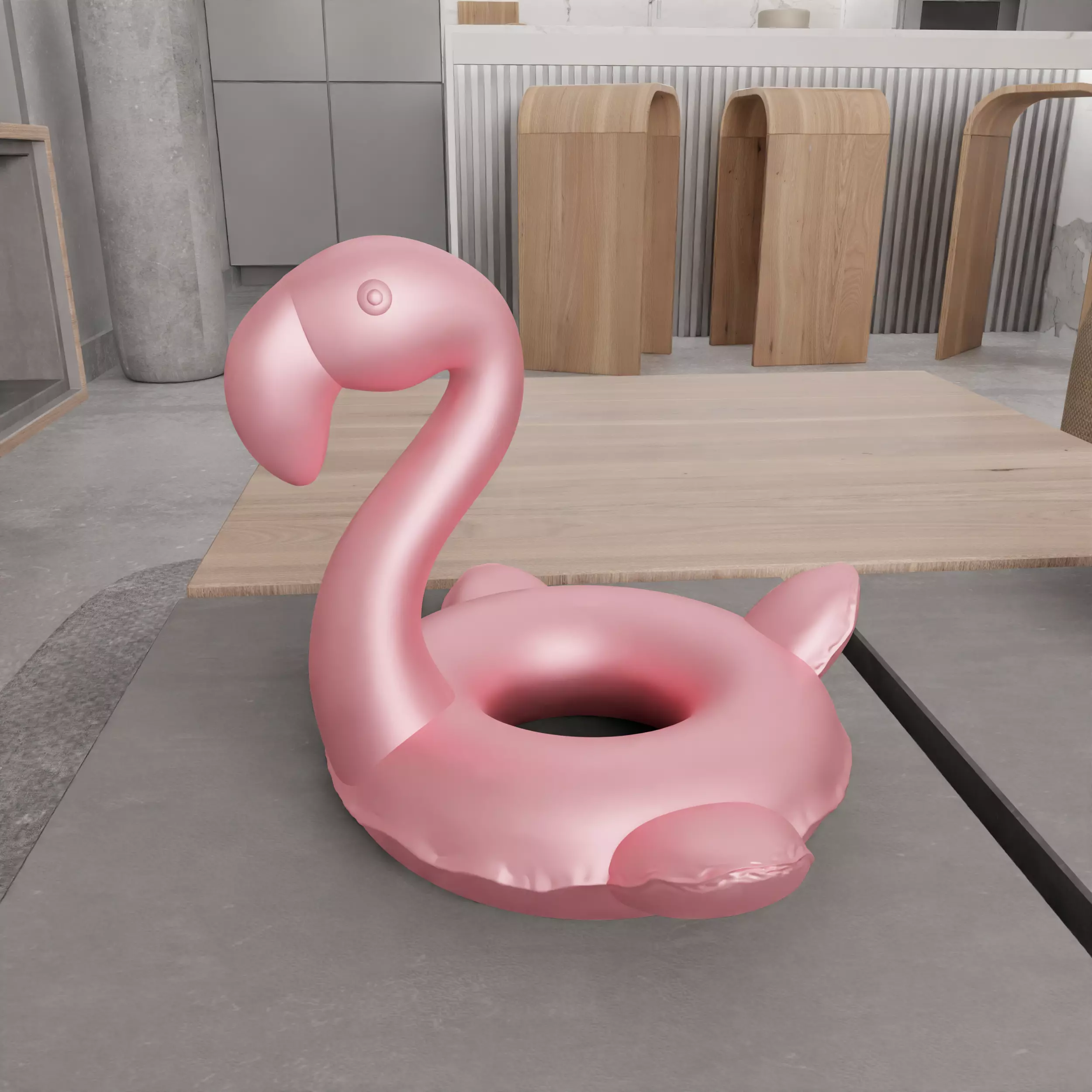 Inflatable Flamingo Sea Bed - 386 3D print model_8