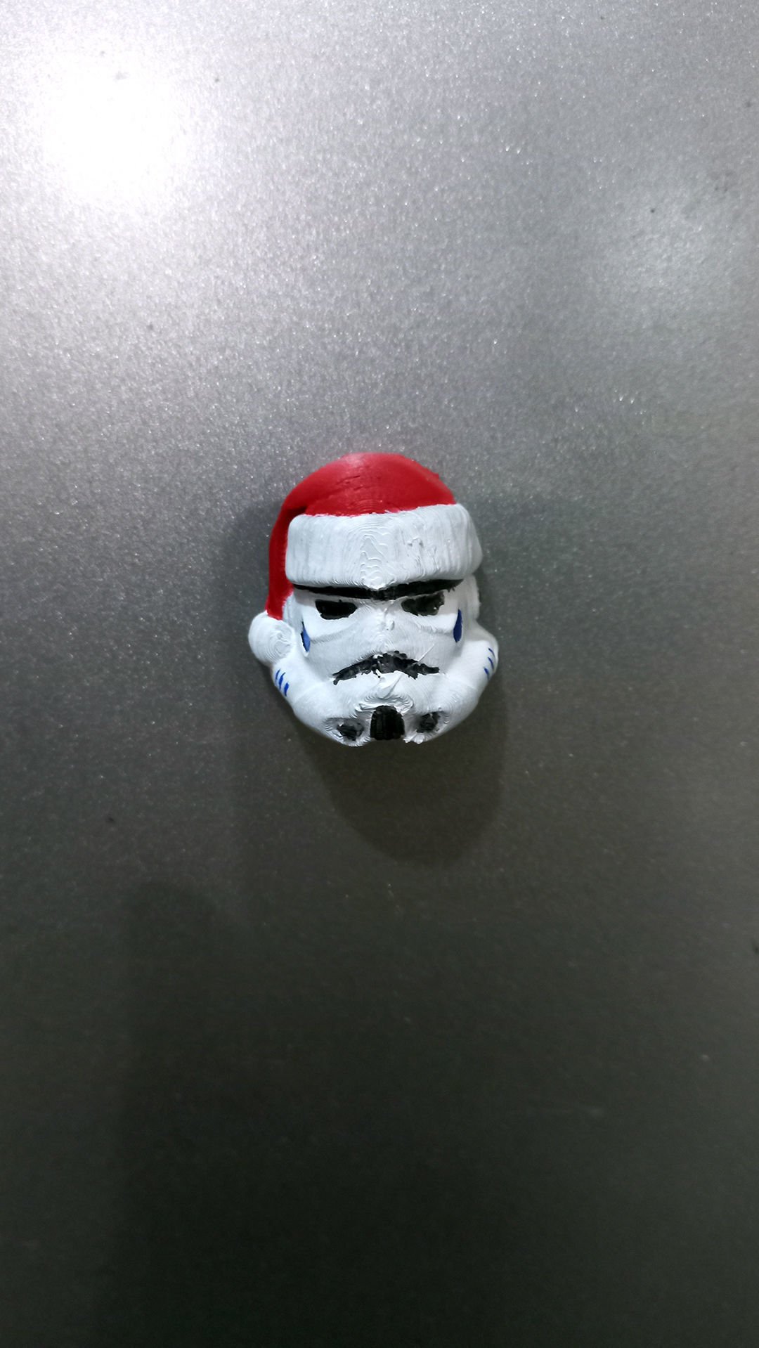 santa Stormtrooper fridge magnet print in place No Supports 3D print model_3