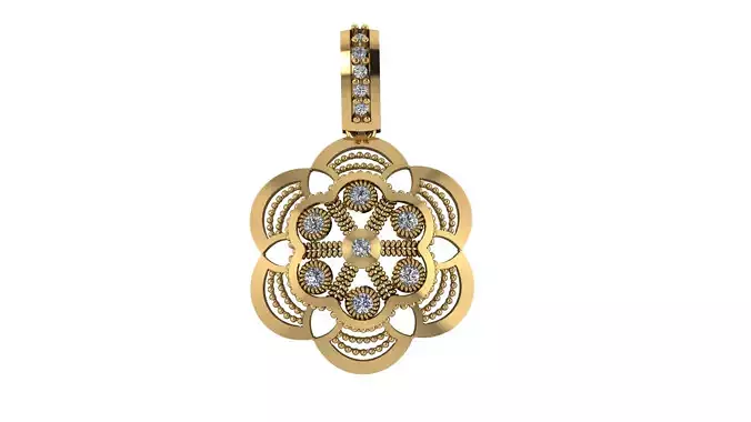 RUSSIAN PRECIOUS PENDANT 3D PRINTABLE MODEL