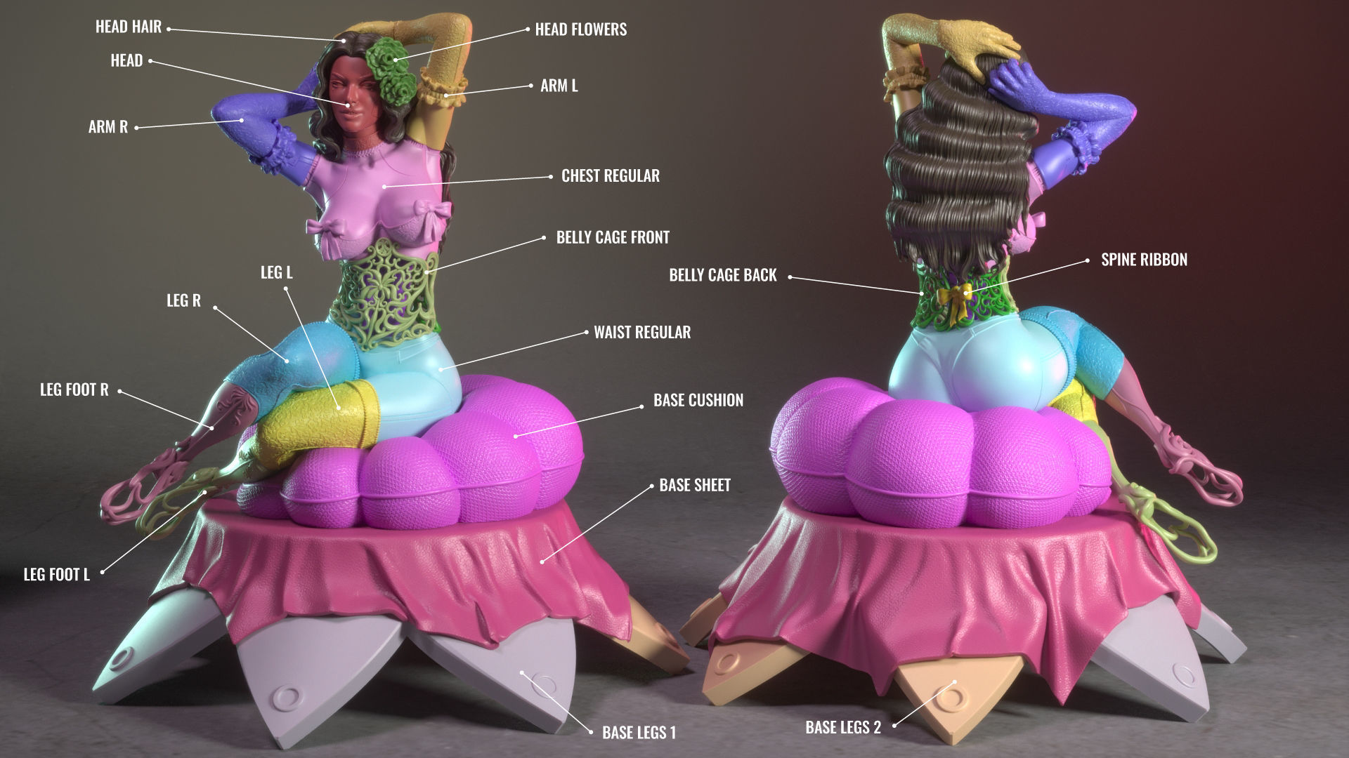 Shelley the love robot 3D print model_13