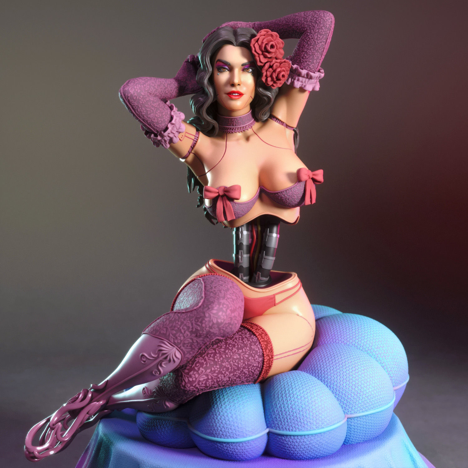 Shelley the love robot 3D print model_8