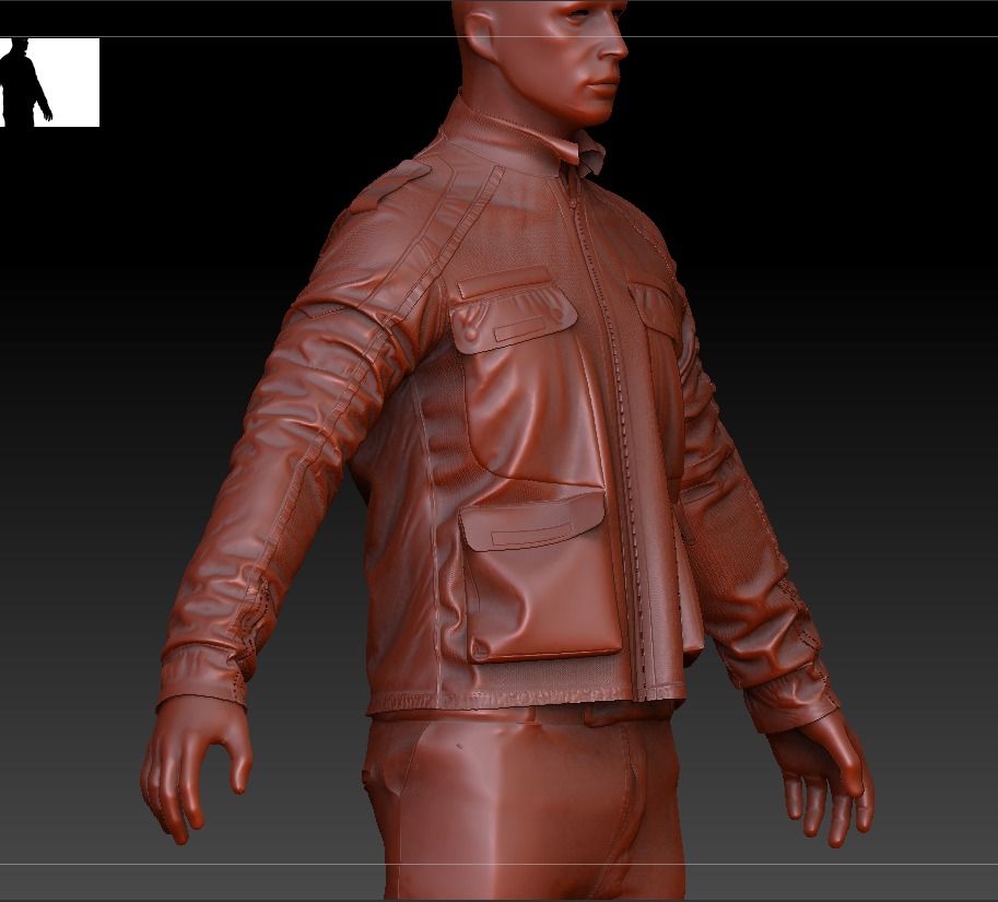 Polis Police Moto Jacket Malaysia Motorcycle Uniform Outfit  Low-poly 3D model_17