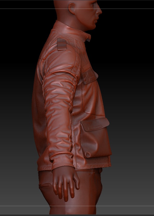 Polis Police Moto Jacket Malaysia Motorcycle Uniform Outfit  Low-poly 3D model_15