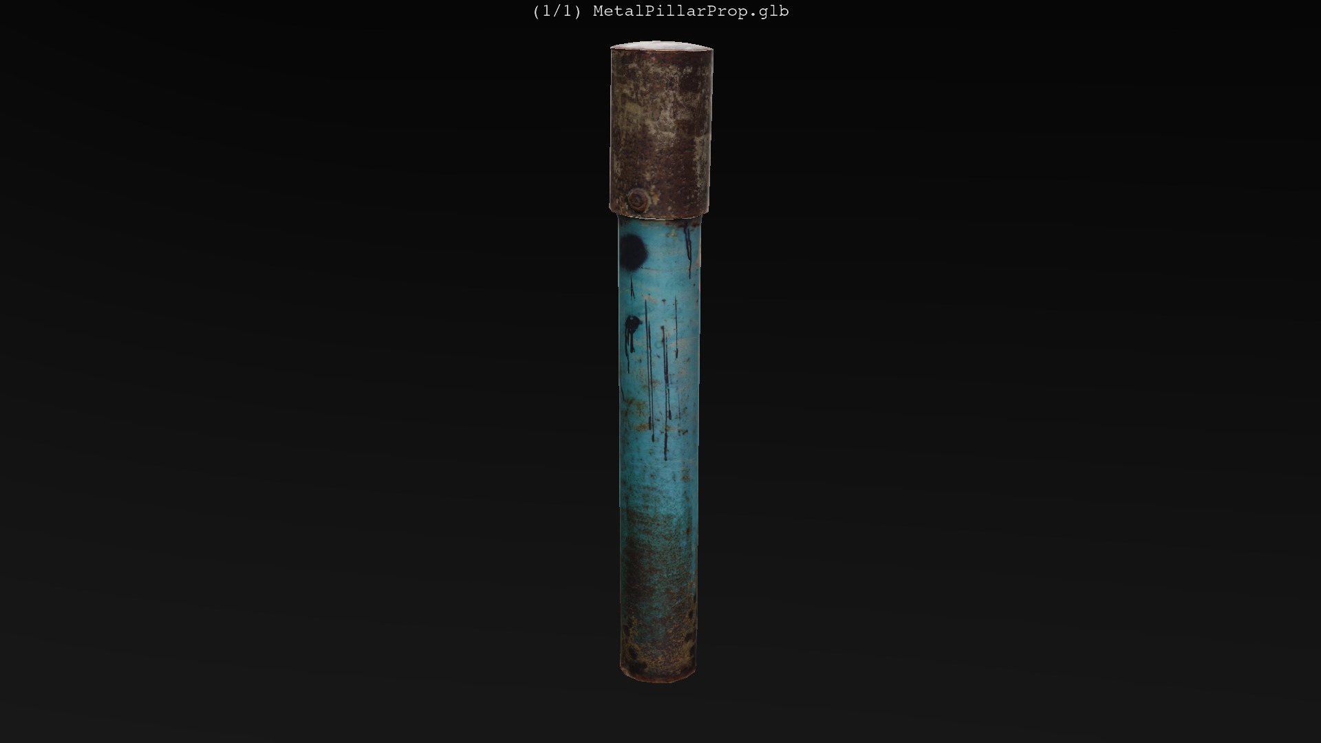 Rusty Metal Pillar - Urban Prop Low-poly 3D model_13